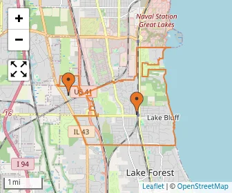 Area schools map